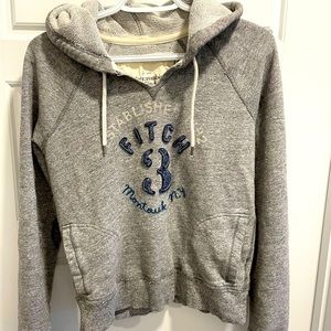 Abercrombie grey super cozy hoodie